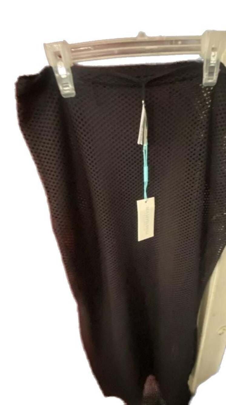 Sea Level Swim Black Mesh Maxi Beach Cover Up